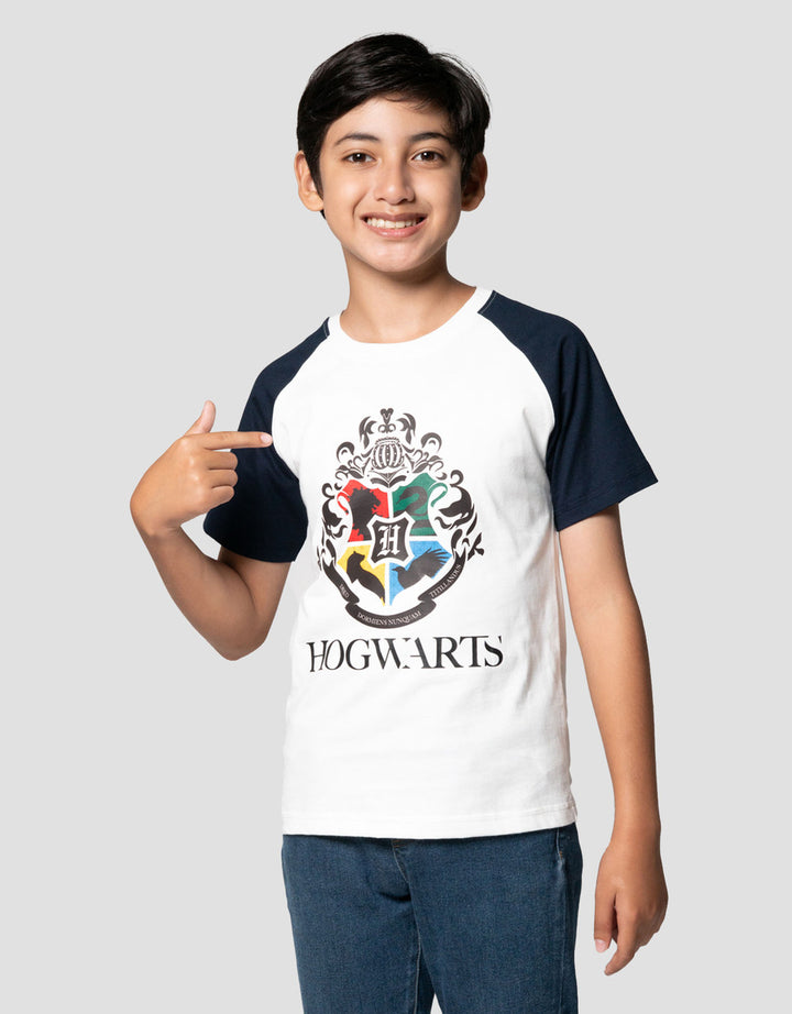 Character Harry Potter Raglan Hogwarts Kaos Anak Laki-laki