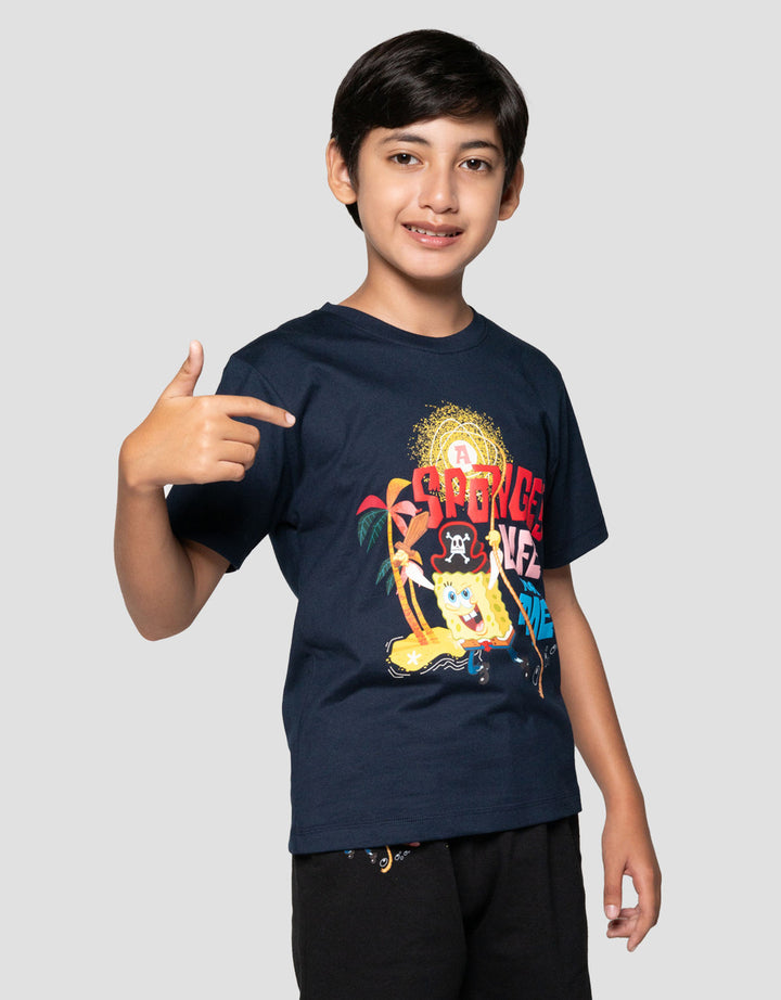 Character Spongebob Life Movie Kaos Anak Laki-laki