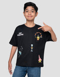 Character Spongebob Stay Positive Kaos Anak Laki-laki