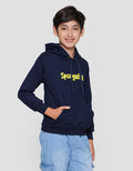 Character Spongebob Logo Sweater Hoodie Anak Laki-laki