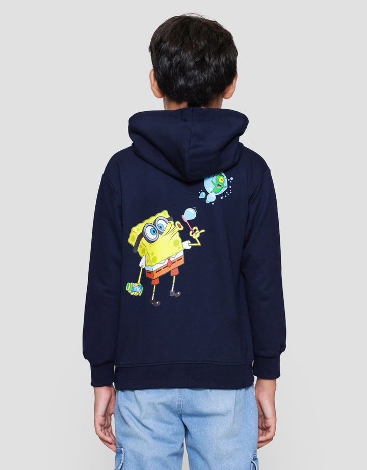 Character Spongebob Logo Sweater Hoodie Anak Laki-laki