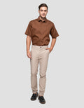 Cole Woven Slim Saten Celana Chinnos Pria