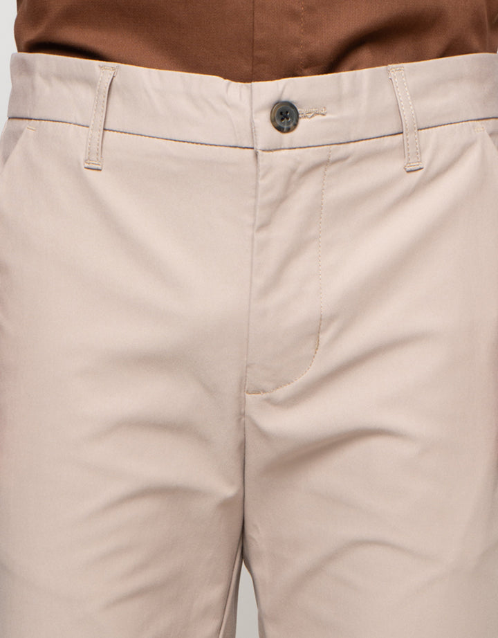 Cole Woven Slim Saten Celana Chinnos Pria