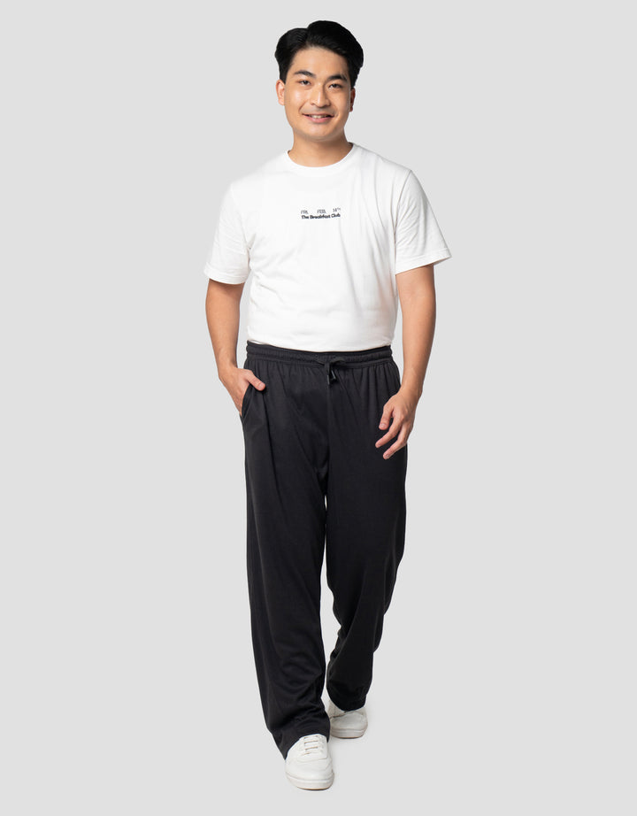 Nevada Knit Baggy Fit Cut And Sewn Back & Front Celana Jogger Pria