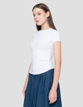 Nevada Sld Bt2 Side Ruched Kaos Wanita
