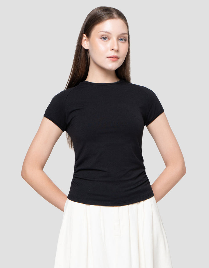 Nevada Sld Bt2 Side Ruched Kaos Wanita