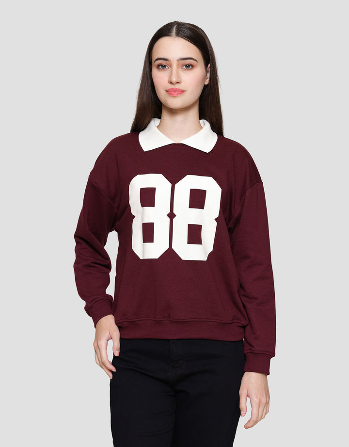 Nevada Solid Reg French Collar Sweater Wanita