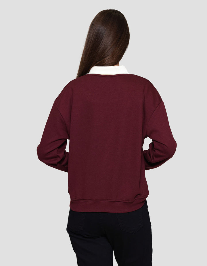 Nevada Solid Reg French Collar Sweater Wanita