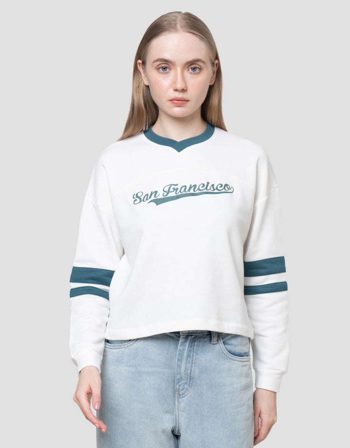 Nevada Crop French California Sweater Wanita