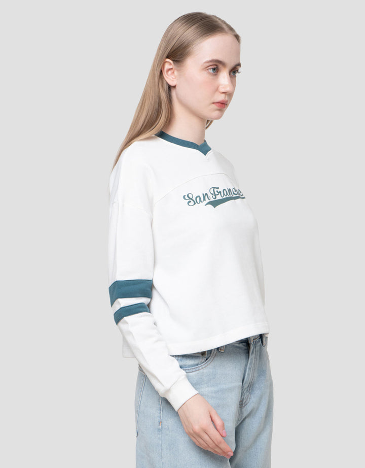 Nevada Crop French California Sweater Wanita