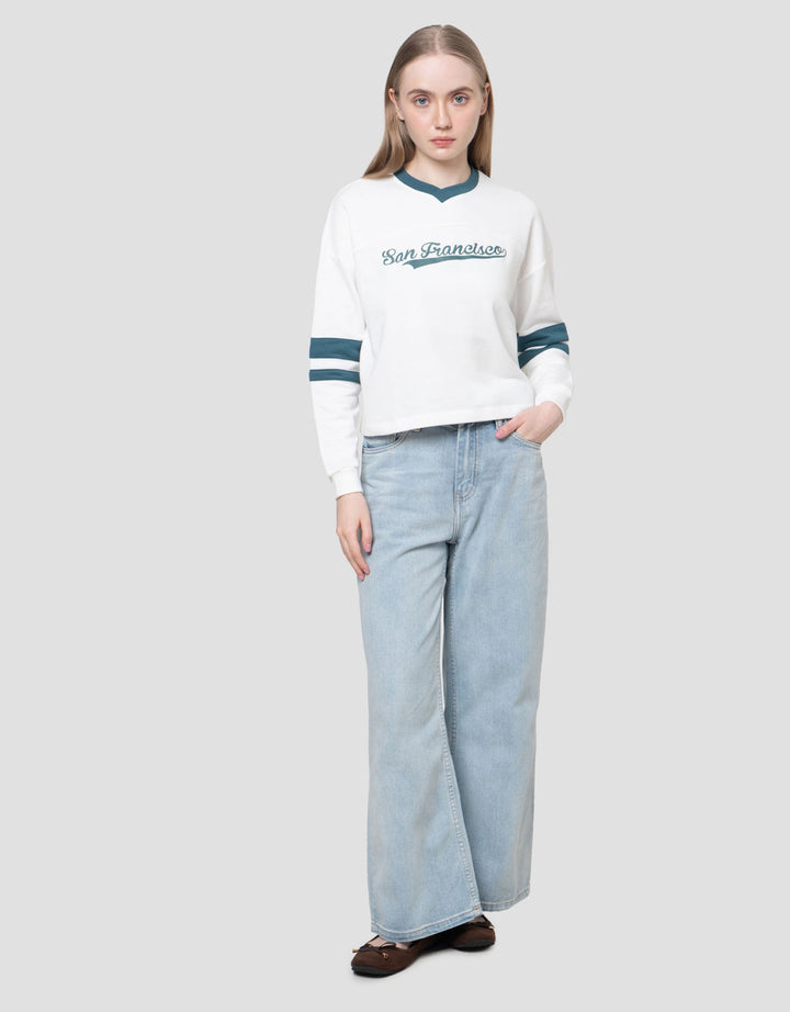 Nevada Crop French California Sweater Wanita