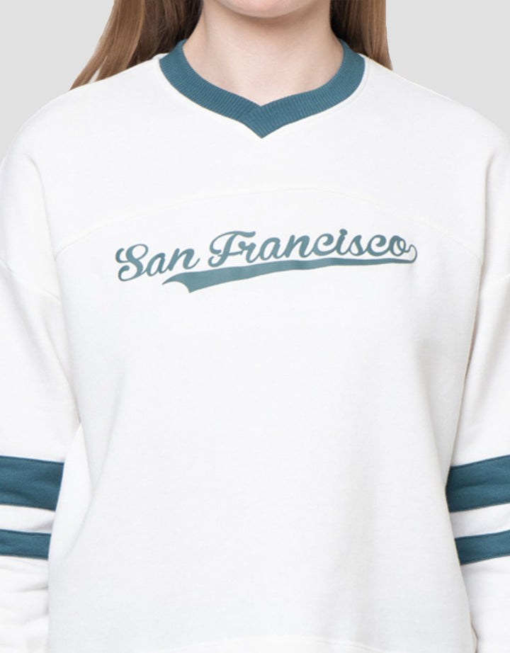 Nevada Crop French California Sweater Wanita