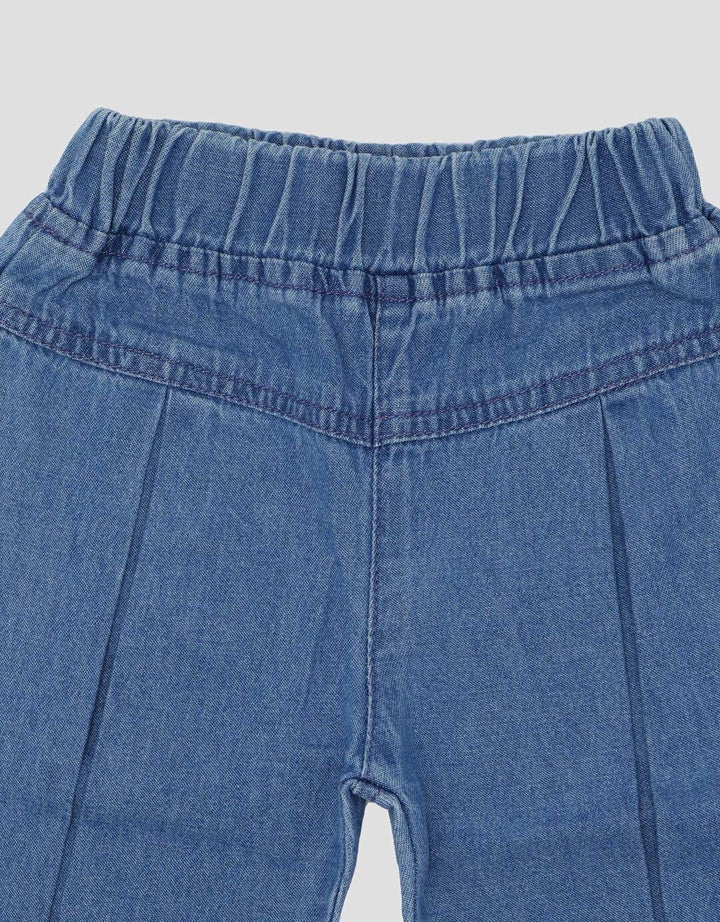 Little M Plisket Tengah Celana Denim Bayi