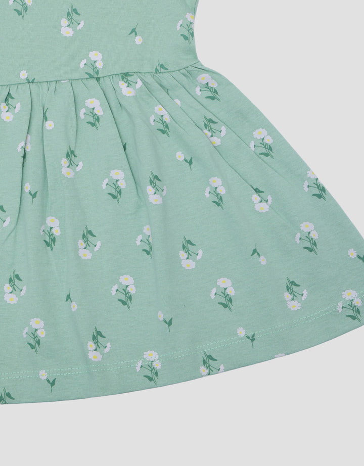 Little M Jersey Fullprint Bunga Midi Dress Bayi