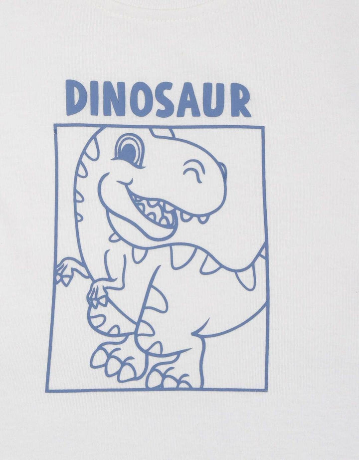 Little M Print Dinosaur Pakaian Setelan Bayi