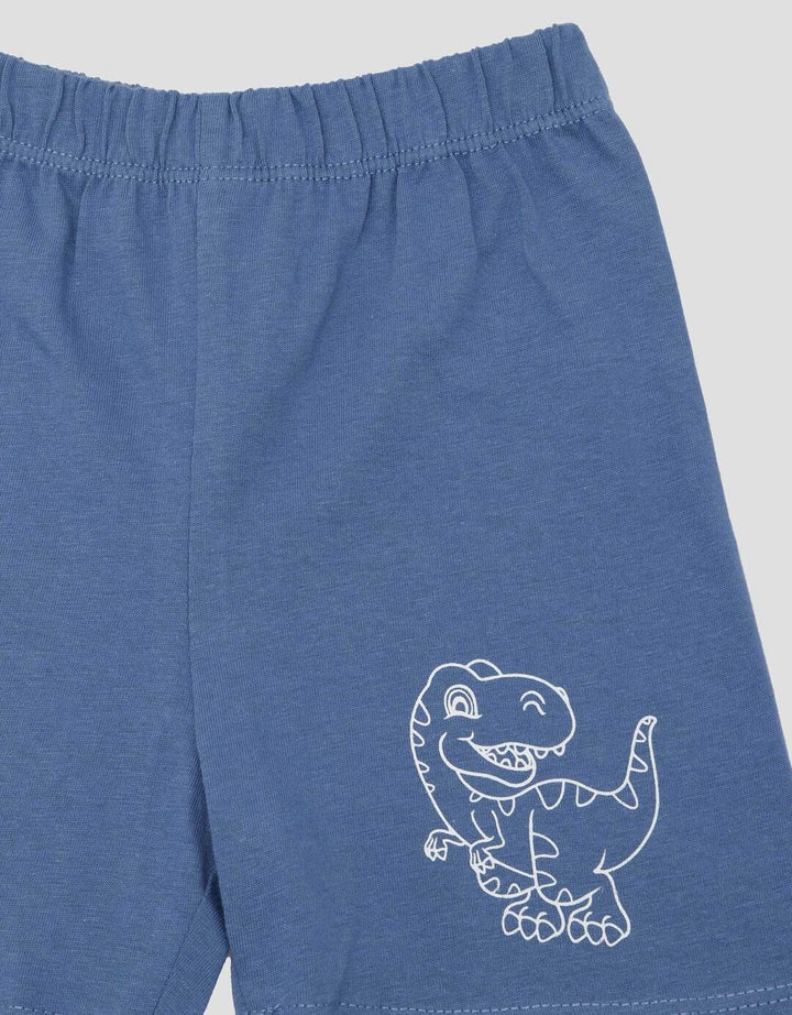 Little M Print Dinosaur Pakaian Setelan Bayi