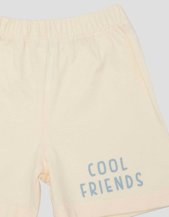 Little M Print Dino Friends Pakaian Setelan Bayi