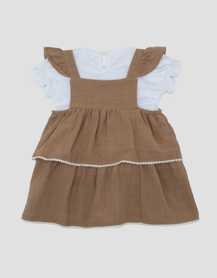 Little M Woven 2Pc Double Layer With Pikok Dress Bayi