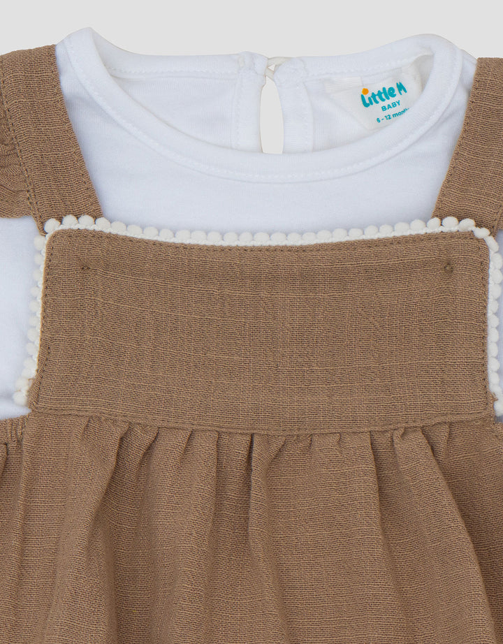 Little M Woven 2Pc Double Layer With Pikok Dress Bayi