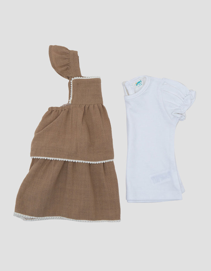 Little M Woven 2Pc Double Layer With Pikok Dress Bayi