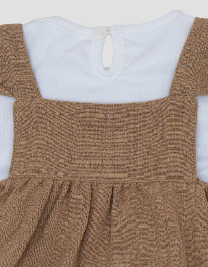 Little M Woven 2Pc Double Layer With Pikok Dress Bayi