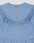 Little M Denim Ruffle Dress Bayi