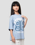 Nevada Sablon Brooklyn Kaos Oversize Anak Perempuan