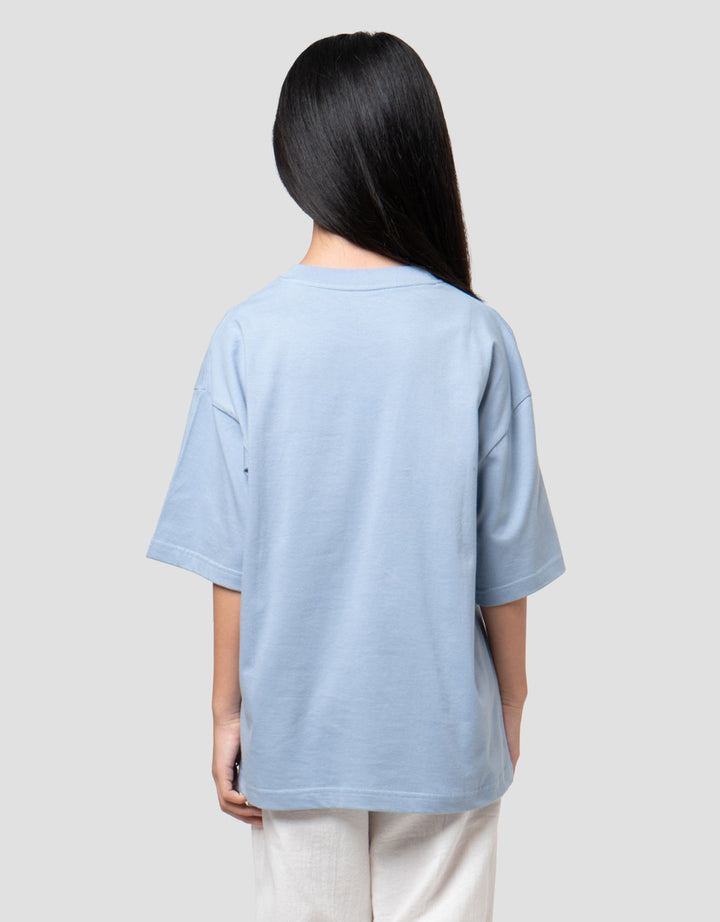 Nevada Sablon Brooklyn Kaos Oversize Anak Perempuan