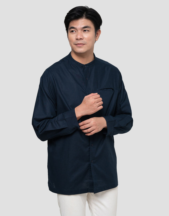 Cole Stripes Cut & Sewn Kemeja Koko Pria