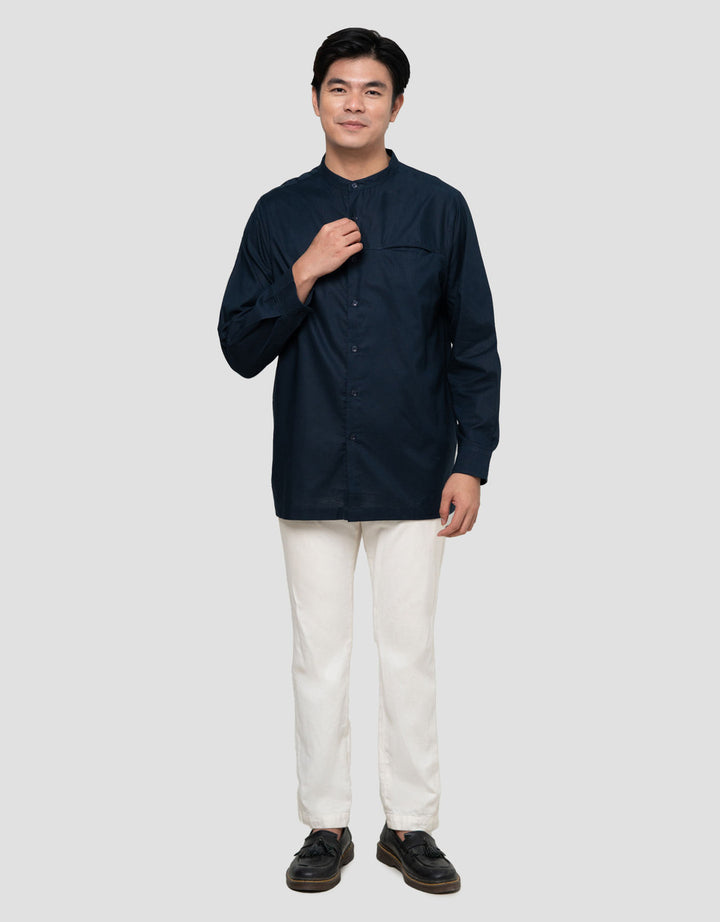 Cole Stripes Cut & Sewn Kemeja Koko Pria