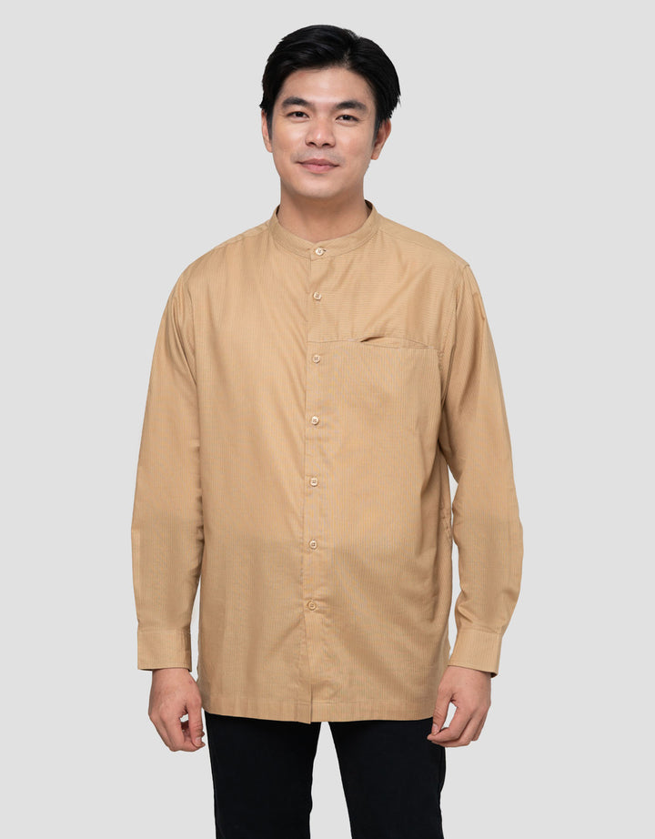 Cole Stripes Cut & Sewn Kemeja Koko Pria