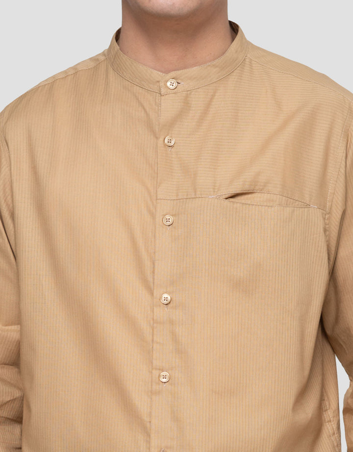 Cole Stripes Cut & Sewn Kemeja Koko Pria