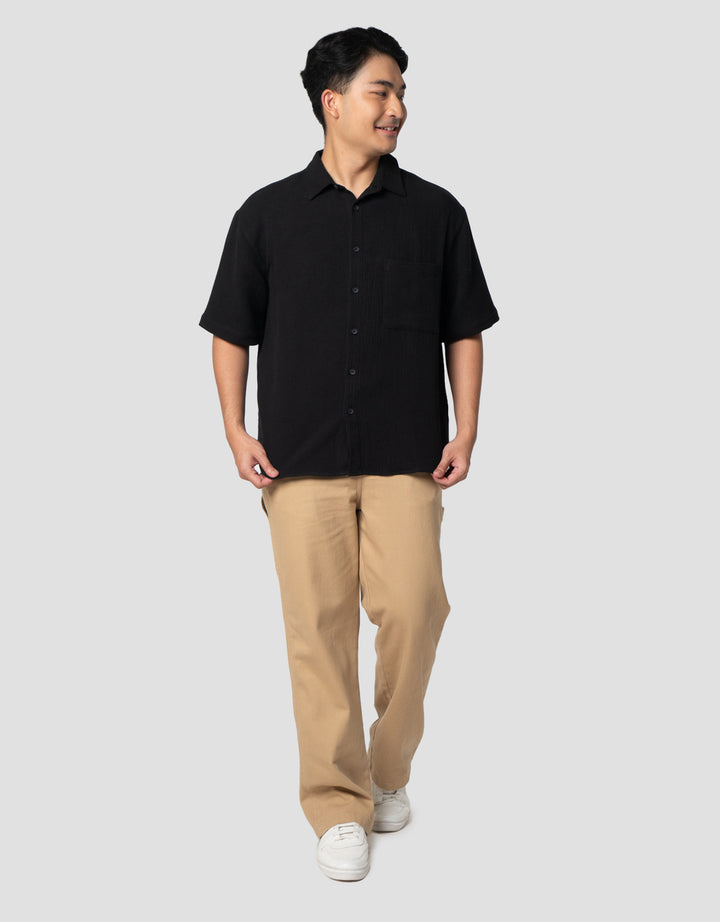 Nevada Texture With Pocket Reg Collar - Boxy Fit Kemeja Pria