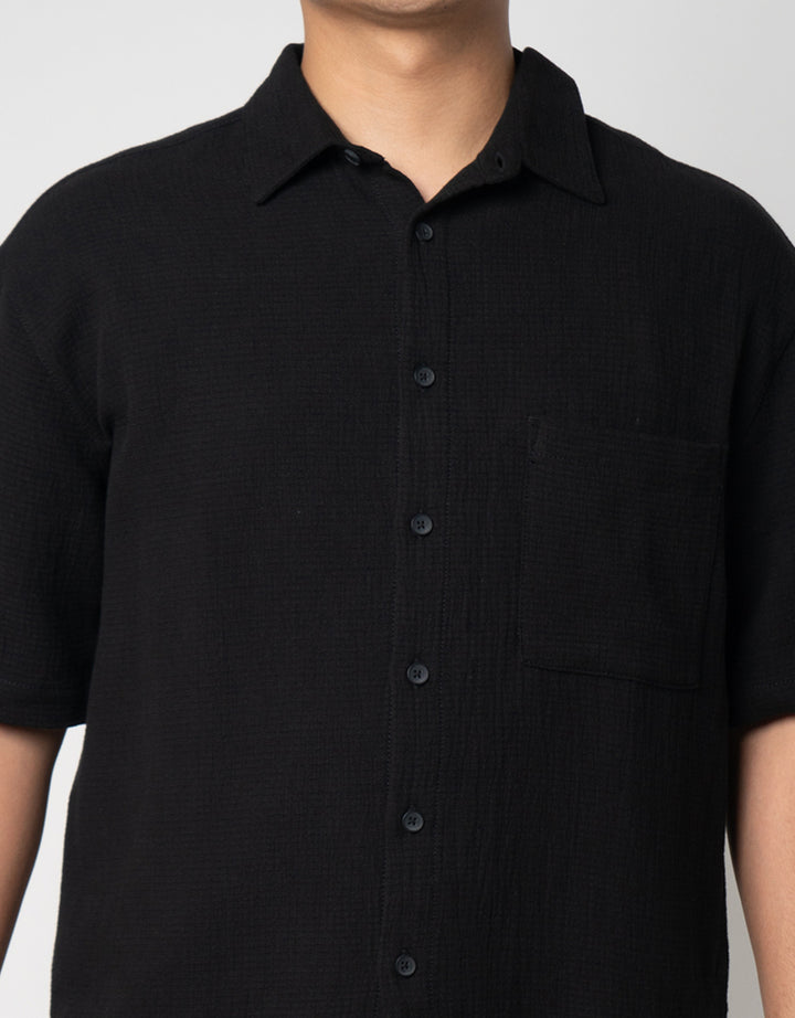 Nevada Texture With Pocket Reg Collar - Boxy Fit Kemeja Pria