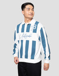 Nevada Cut & Sewn Stripe Print With Embro Sweater Pria