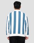Nevada Cut & Sewn Stripe Print With Embro Sweater Pria