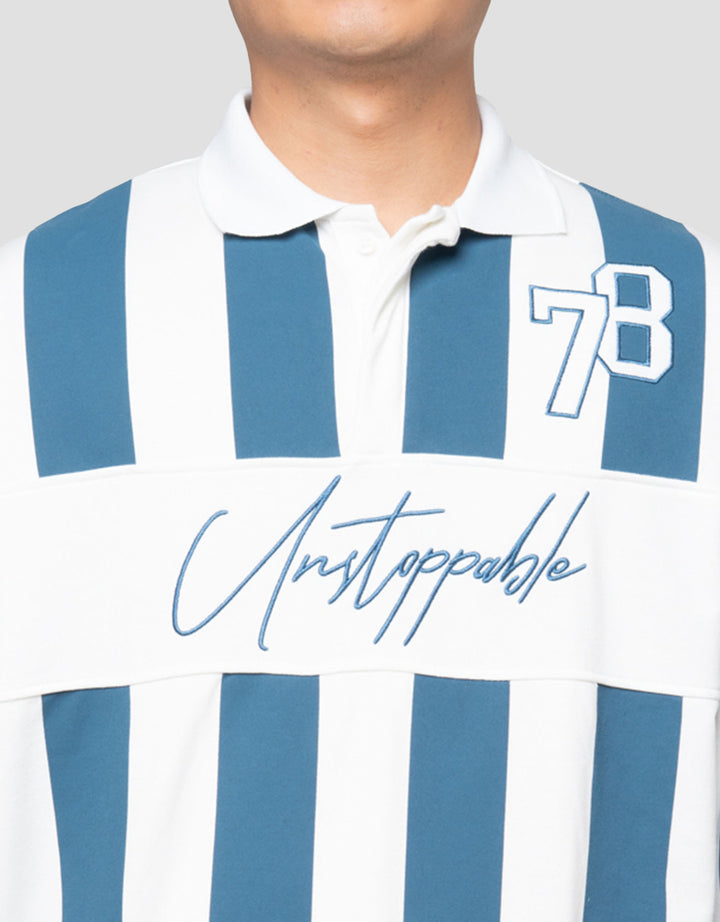 Nevada Cut & Sewn Stripe Print With Embro Sweater Pria