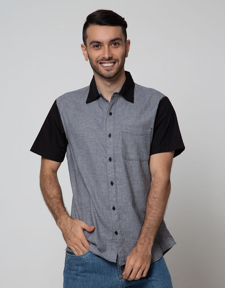 Details Short Sleeve Shirt Check Yarn Dye