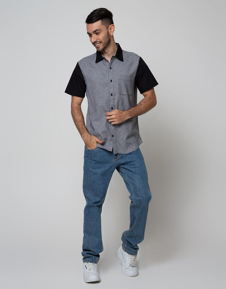 Details Short Sleeve Shirt Check Yarn Dye