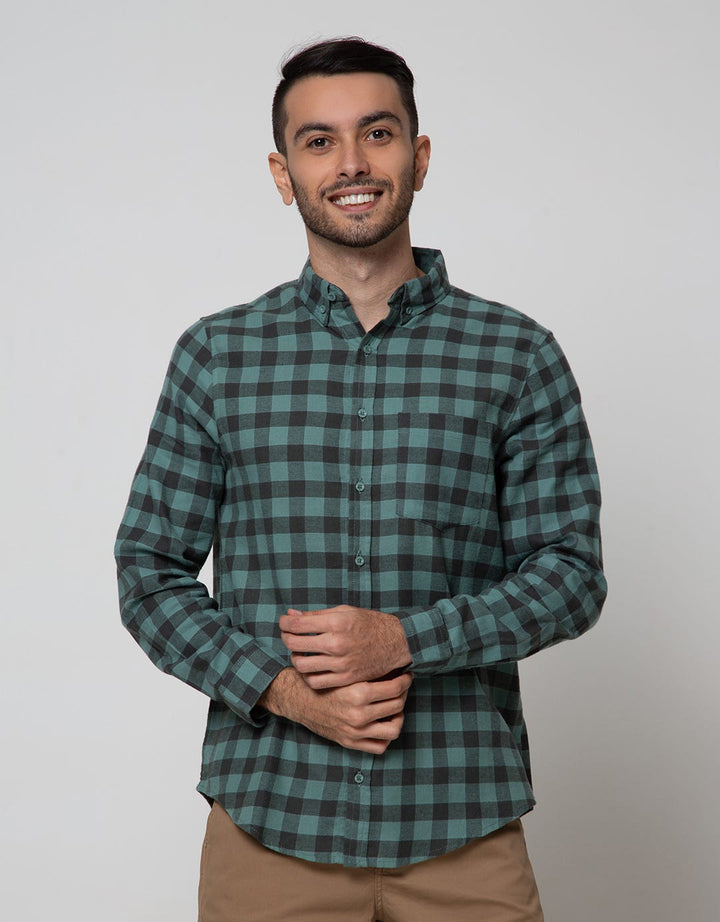Details Long Sleeve Shirt Check Yarn Dye