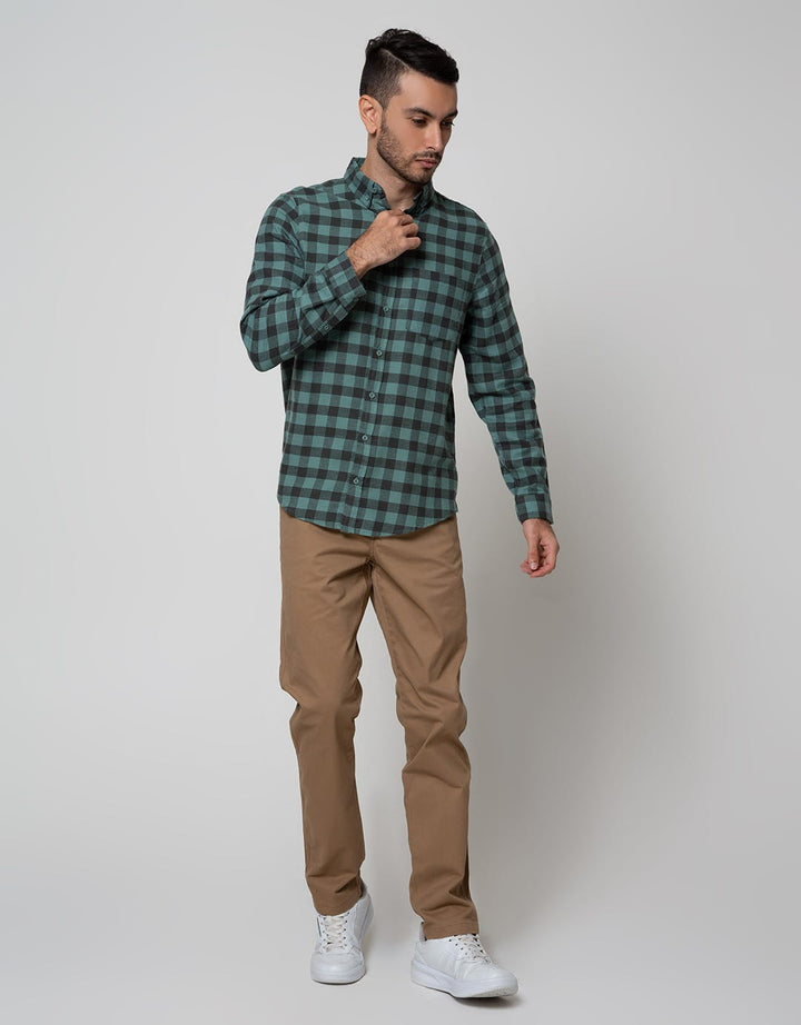 Details Long Sleeve Shirt Check Yarn Dye