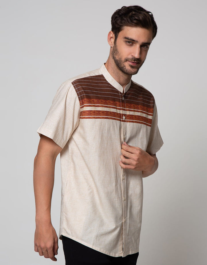 Details of Short Sleeve Koko Top with Stripe Motif