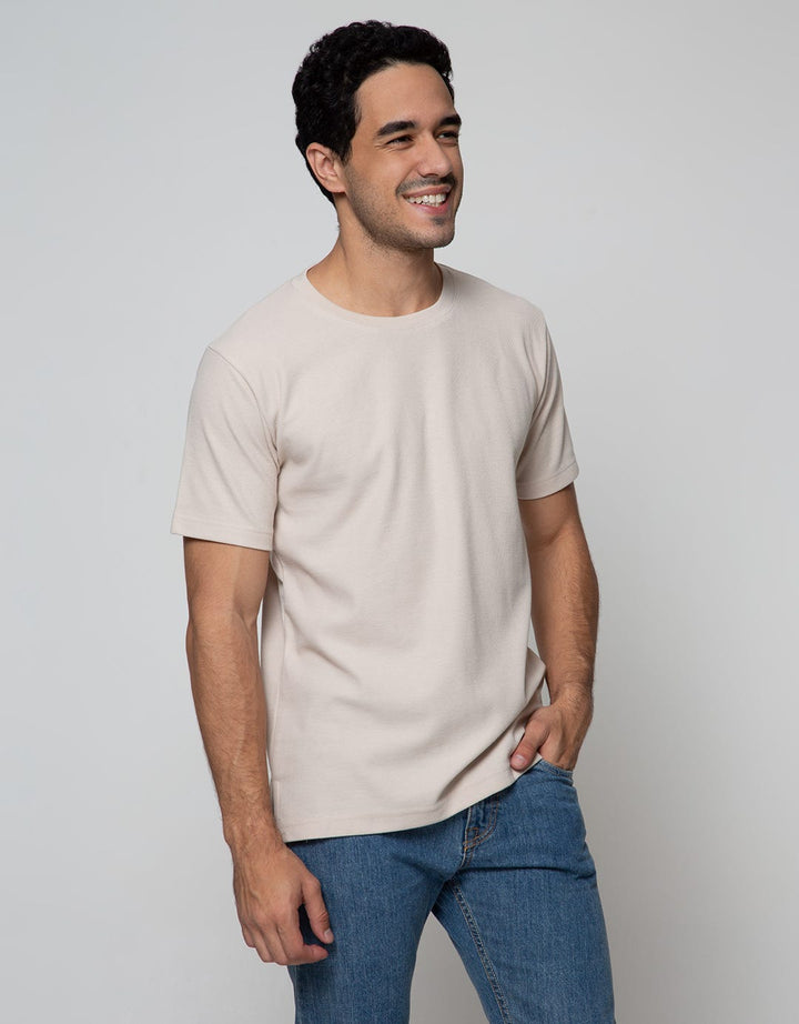 Details Long Sleeve T-Shirt Solid Texture Cotton