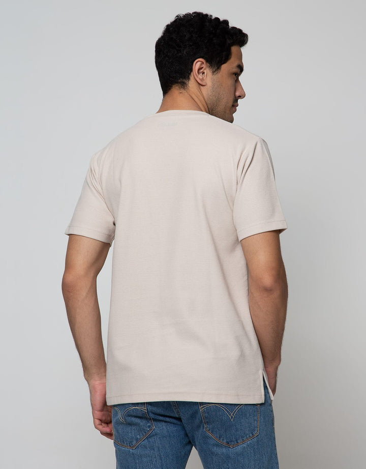 Details Long Sleeve T-Shirt Solid Texture Cotton
