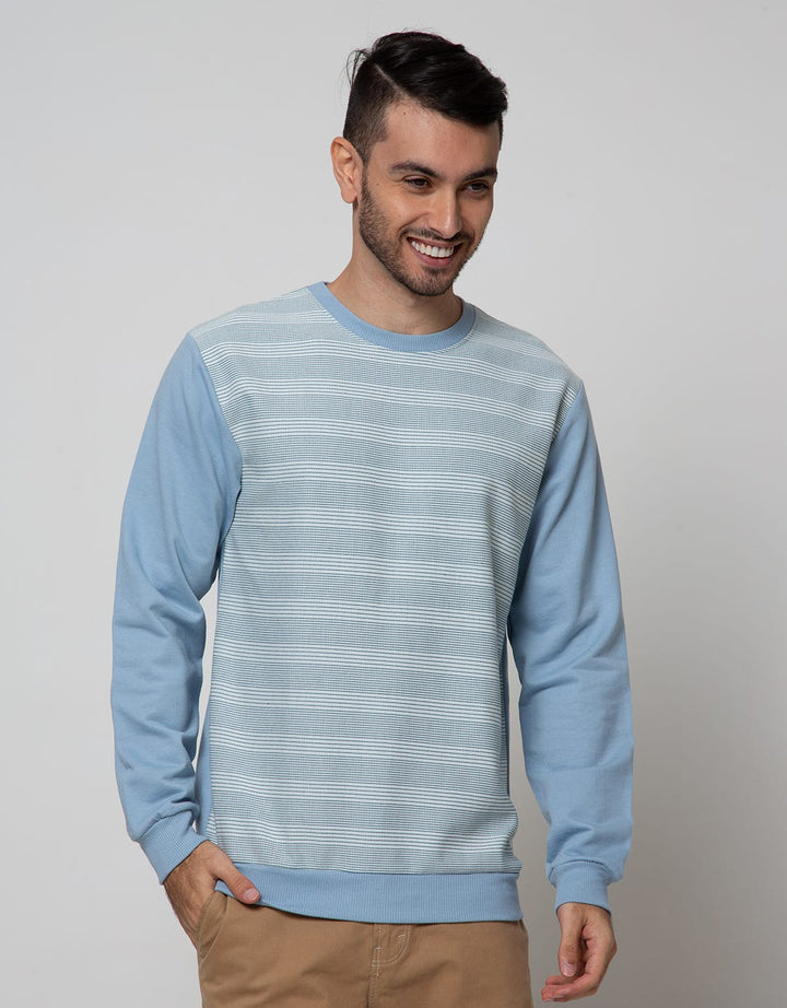 Details Sweatshirt Jumper R Neck Combine With Texture