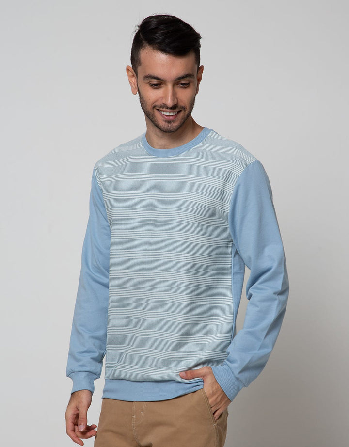 Details Sweatshirt Jumper R Neck Combine With Texture