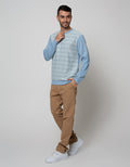 Details Sweatshirt Jumper R Neck Combine With Texture