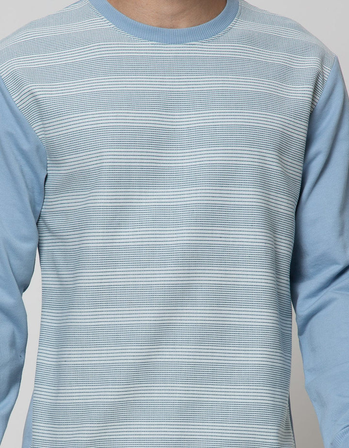 Details Sweatshirt Jumper R Neck Combine With Texture