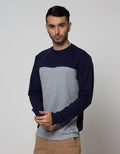Details of Round Neck Jumper Sweatshirt With Big Block