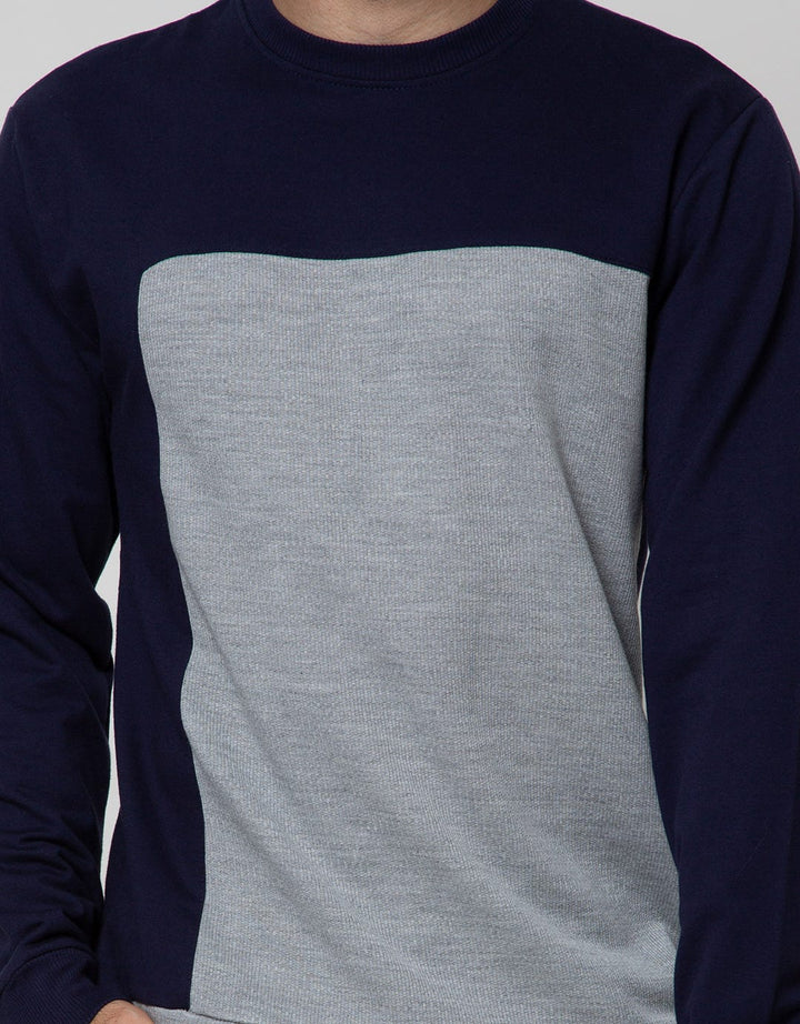 Details of Round Neck Jumper Sweatshirt With Big Block